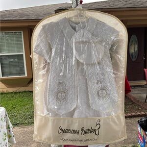 Creaciones Ruvlen White Baby Outfit